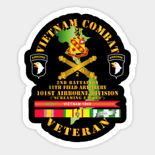 Vietnam Combat Veteran w 2nd Bn 11th FA w 101st  ABN Div Sticker